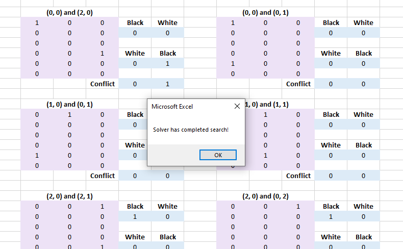 Completion dialog and cells used for solving