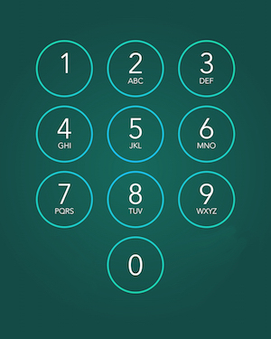 The standard mobile phone keypad