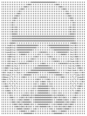 A prime number I generated to look like a stormtrooper